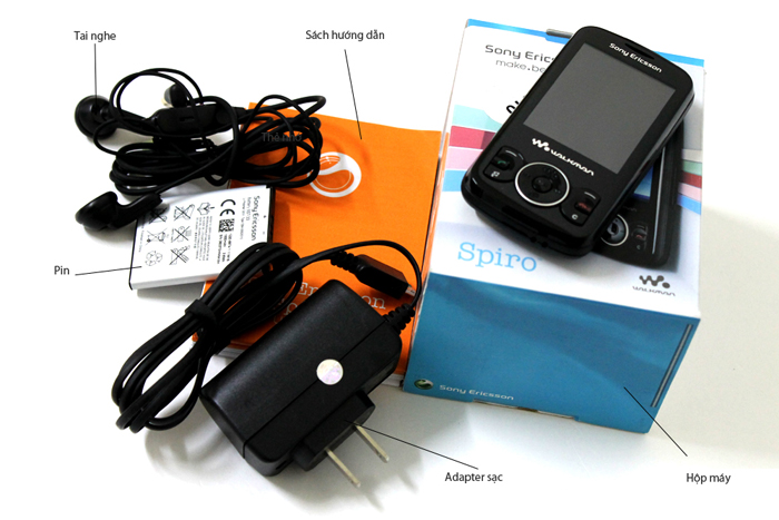 Bộ bán hàng chuẩn của Sony Ericsson Spiro W100i Bộ bán hàng chuẩn của Sony Ericsson Spiro W100i