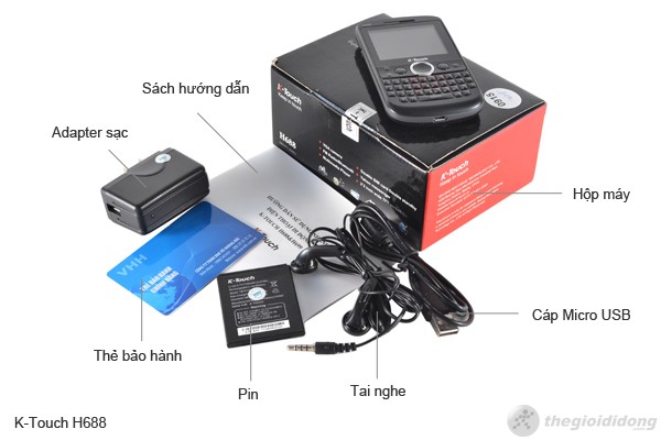 Bộ bán hàng chuẩn của Ktouch H688 Bộ bán hàng chuẩn của Ktouch H688
