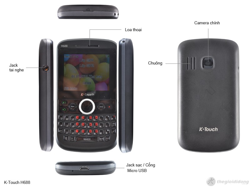 Mô tả chức năng của Ktouch H688 Mô tả chức năng của Ktouch H688