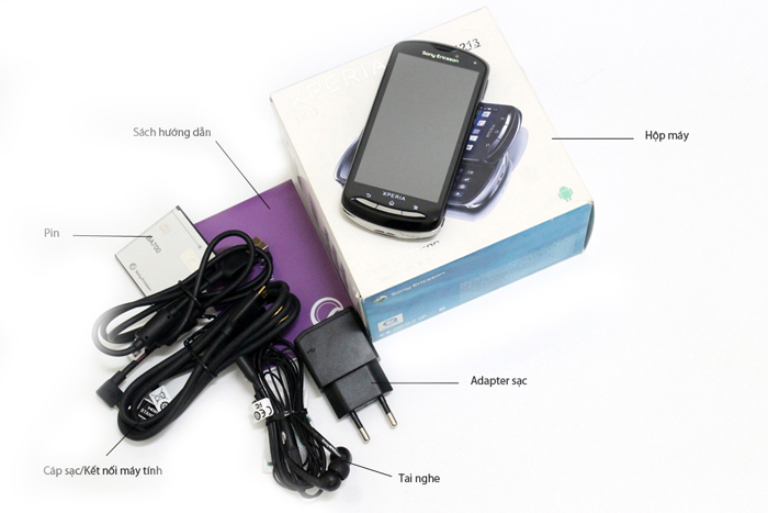 Bộ bán hàng chuẩn của Sony Ericsson XPERIA Pro MK16i Bộ bán hàng chuẩn của Sony Ericsson XPERIA Pro MK16i