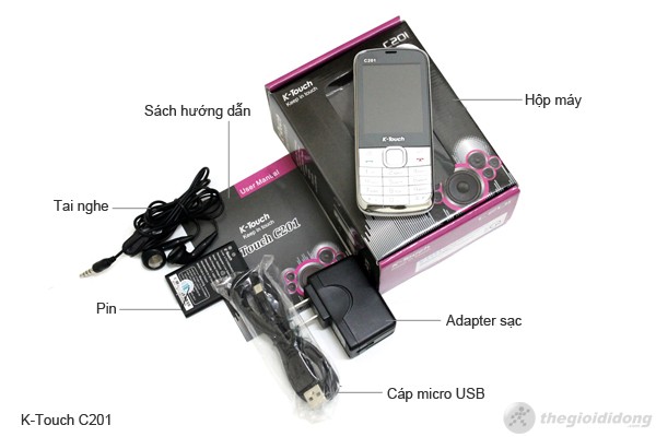 Bộ bán hàng chuẩn của K-Touch C201 Bộ bán hàng chuẩn của K-Touch C201