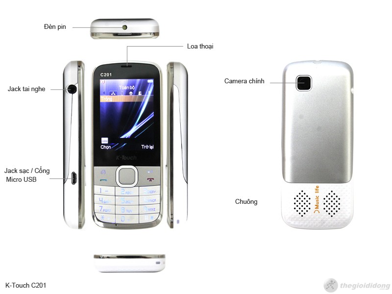 Các tính năng của K-Touch C201 Các tính năng của K-Touch C201