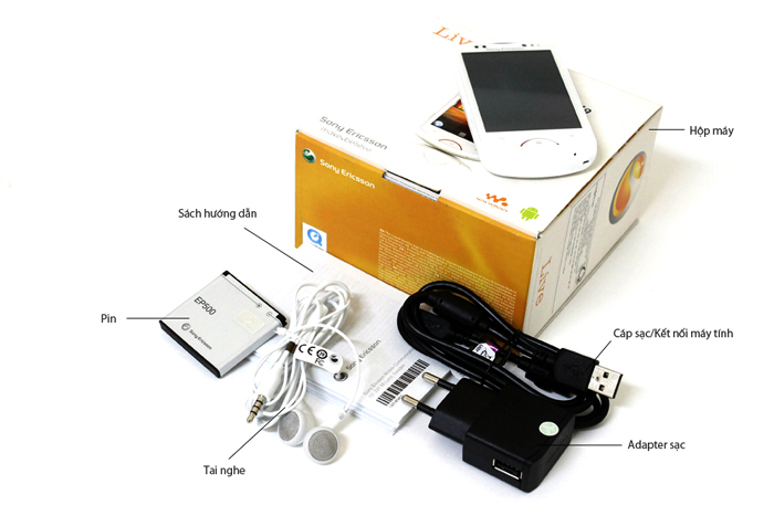 Bộ bán hàng chuẩn của Sony Ericsson Live with Walkman WT19i Bộ bán hàng chuẩn của Sony Ericsson Live with Walkman WT19i