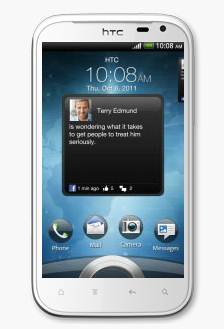 HTC Sensation XL - màn hình khóa