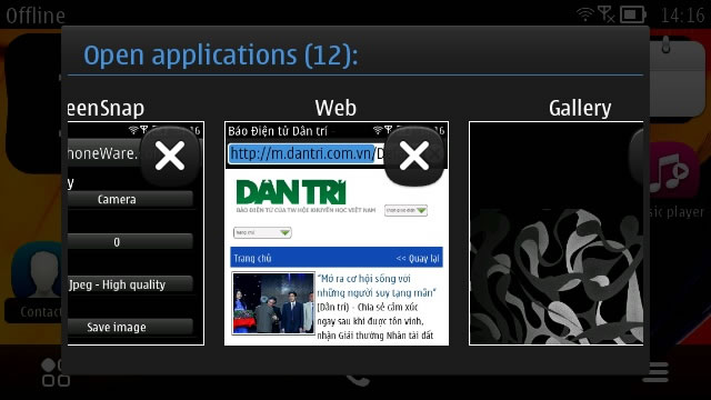 Nokia 603 có thể sử dụng nhiều ứng dụng 1 lúc