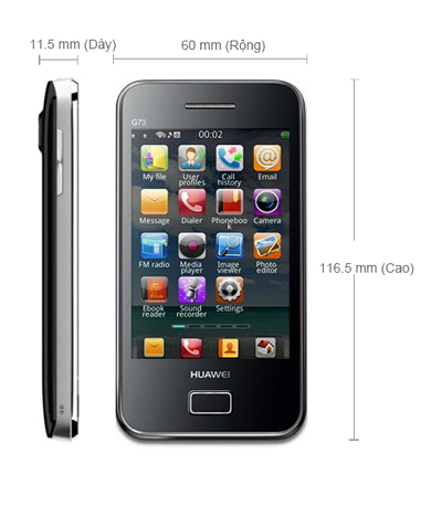 Kích thước Huawei G7300 Kích thước Huawei G7300