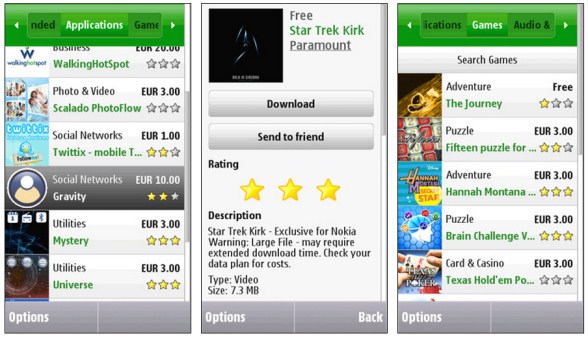 Với Ovi Store, mọi ứng dụng và game đều được download và cài đặt dễ dàng