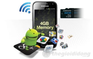 Galaxy Ace 2 có bộ nhớ trong 4Gb và hỗ trợ thẻ nhớ ngoài đến 32GB