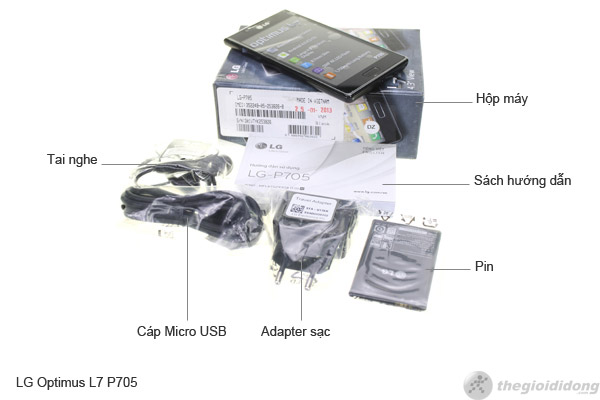 Bộ bán hàng chuẩn của LG Optimus L7 Bộ bán hàng chuẩn của LG Optimus L7