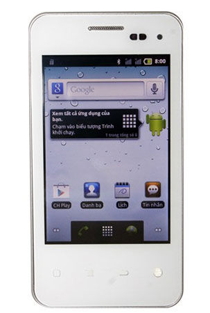Bốn phím cảm ứng phát sáng cùng với kiểu dáng trang nhã của K-Touch Smart One