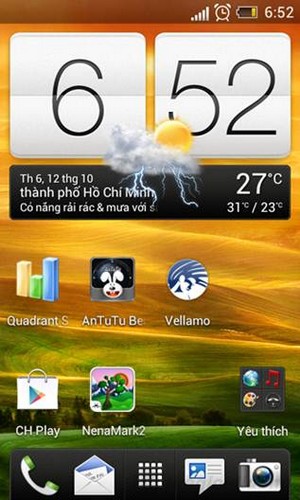 Giao diện màn hình chính của HTC Sense 4.1