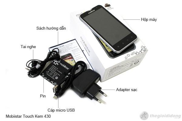 Bộ bán hàng chuẩn của Mobiistar Touch Kem 430 Bộ bán hàng chuẩn của Mobiistar Touch Kem 430