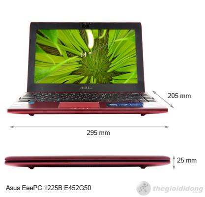 Kích thước Asus EeePC 1225B E452G50 Kích thước Acer Aspire 4752