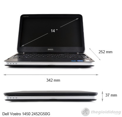 Kích thước Dell Vostro 1450 2452G50G Kích thước Dell Vostro 1450 2452G50G