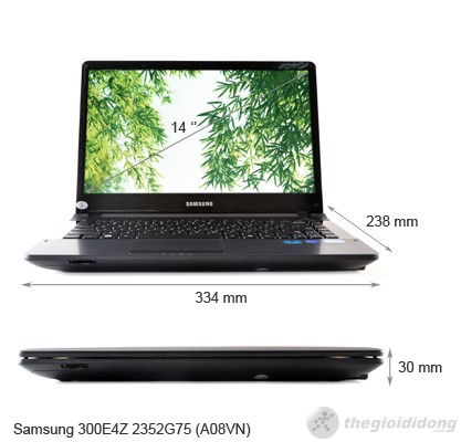 Kích thước Samsung 300E4Z 2352G75 Kích thước Samsung 300E4Z 2352G75