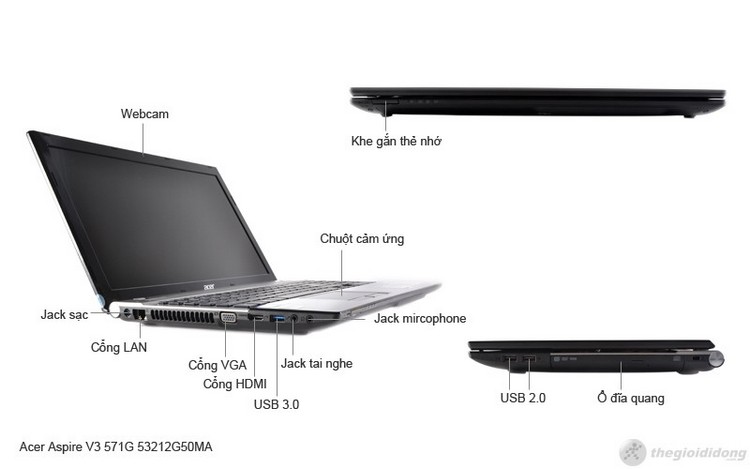 Mô tả chức năng Acer Aspire V3 571 Mô tả chức năng Acer Aspire V3 571