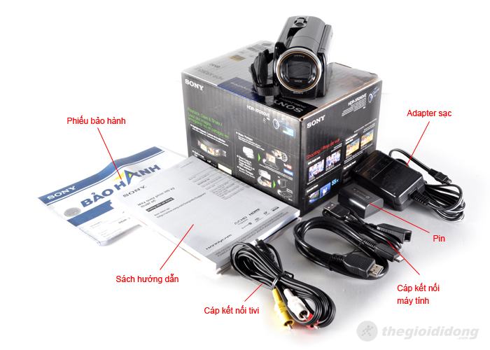 Bộ bán hàng chuẩn của Sony HDR-XR260E5 Bộ bán hàng chuẩn của Sony HDR-XR260E5