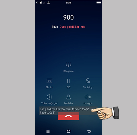 Xem lại file ghi âm.