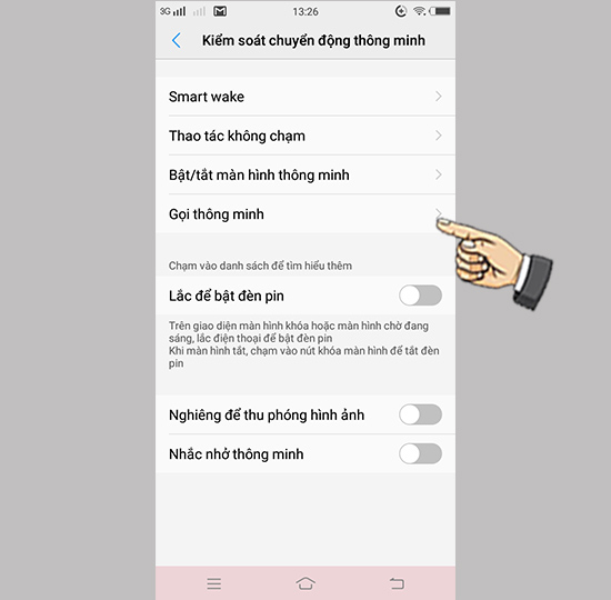 Bước 2: Chọn Gọi thông minh