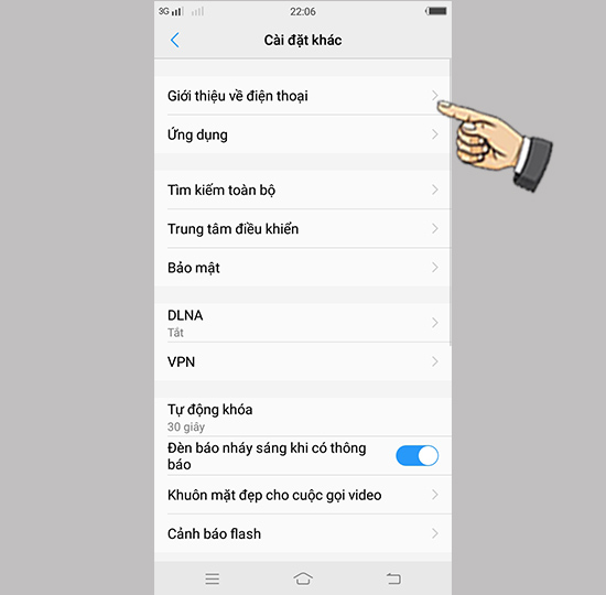 Chọn Giới thiệu về điện thoại
