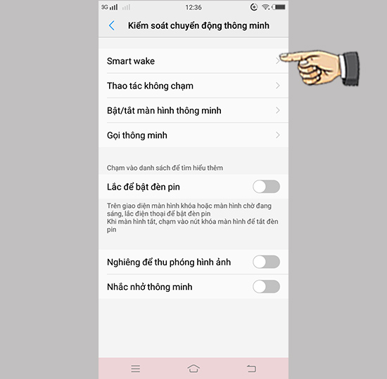 Chọn Smart Wake.