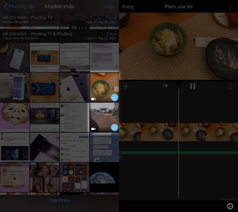 ghép video iphone