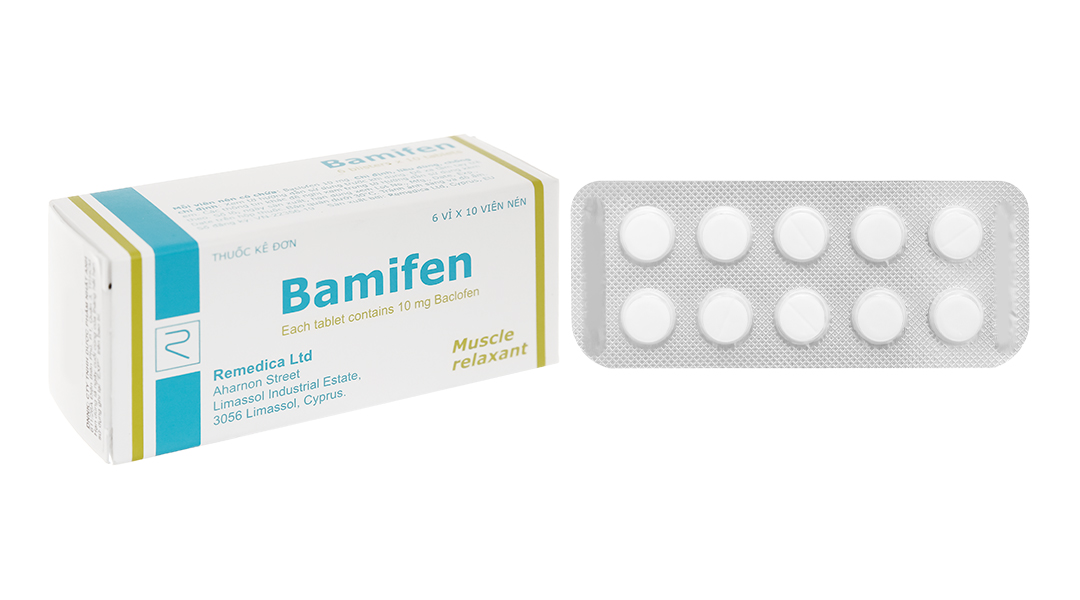 Bamifen 10mg giãn cơ, giảm co cứng cơ vân
