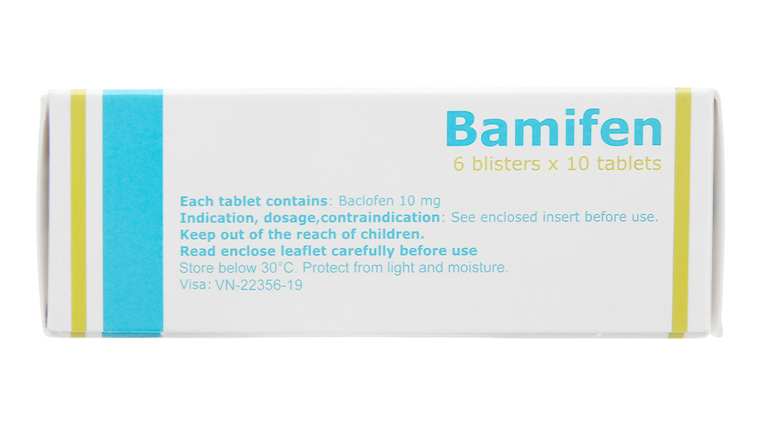Bamifen 10mg giãn cơ, giảm co cứng cơ vân