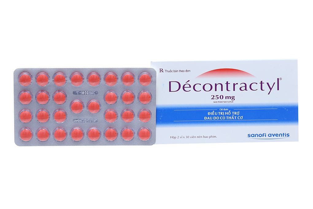 Décontractyl 250mg giãn cơ, trị đau do co cứng cơ