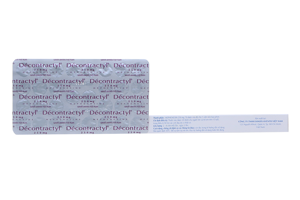 Décontractyl 250mg giãn cơ, trị đau do co cứng cơ