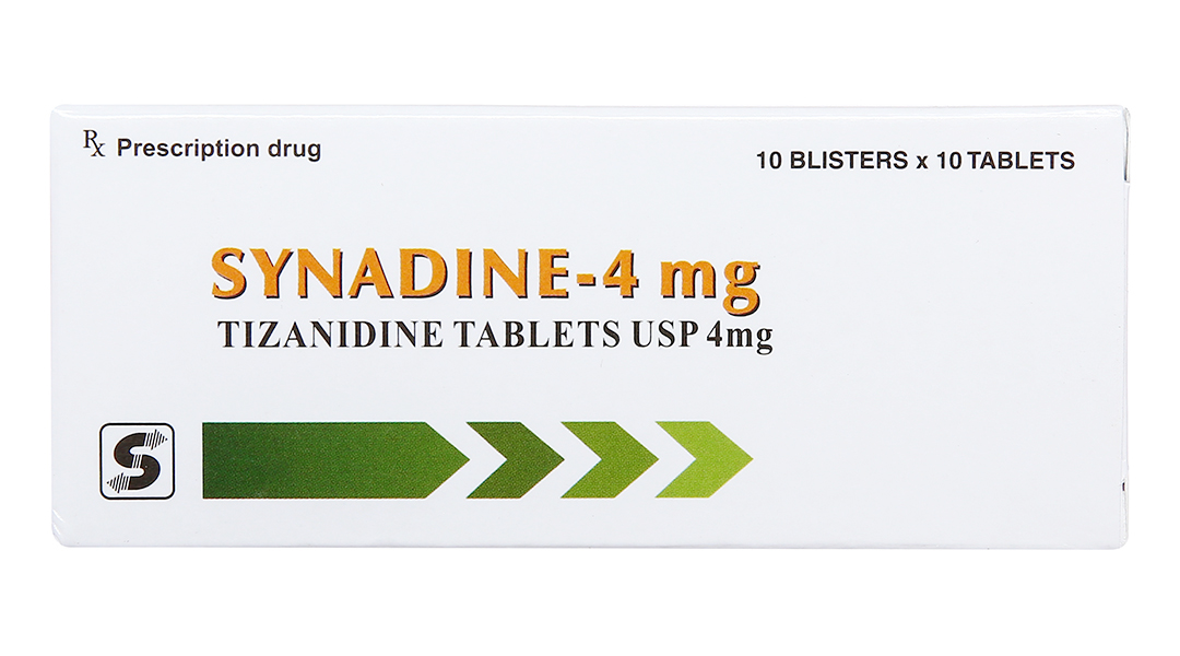 Synadine-4mg giúp giãn cơ, trị tăng trương lực cơ