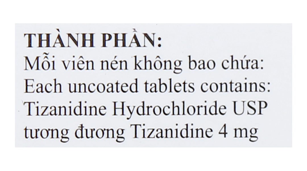 Synadine-4mg giúp giãn cơ, trị tăng trương lực cơ