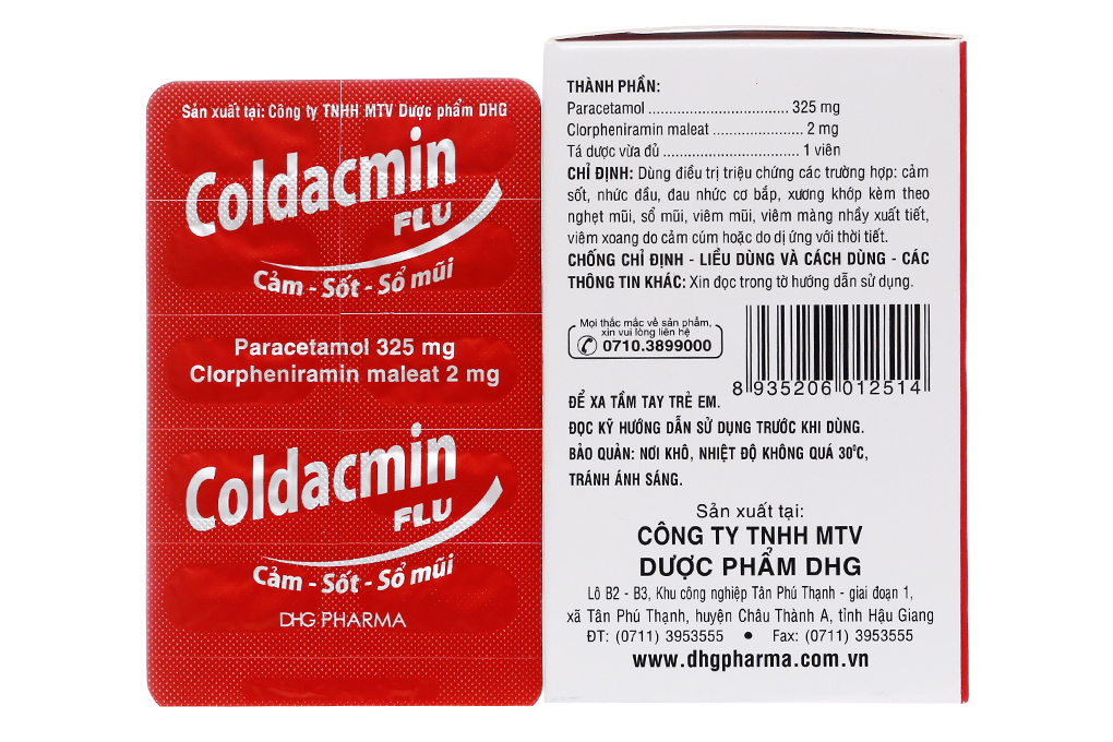 Coldacmin Flu trị cảm cúm, sốt, sổ mũi