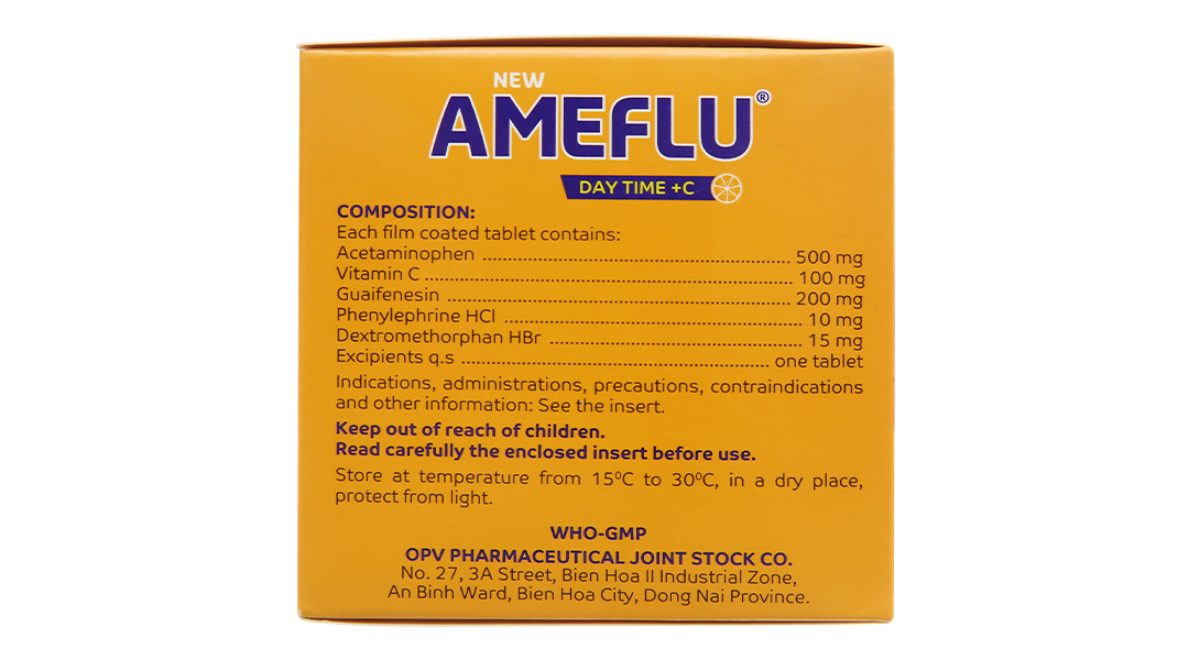 New Ameflu Daytime + C giảm các triệu chứng cảm cúm, cảm lạnh