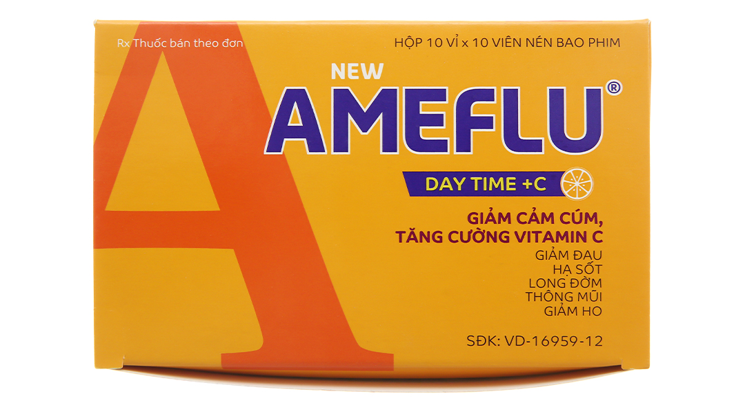 New Ameflu Daytime + C giảm các triệu chứng cảm cúm, cảm lạnh