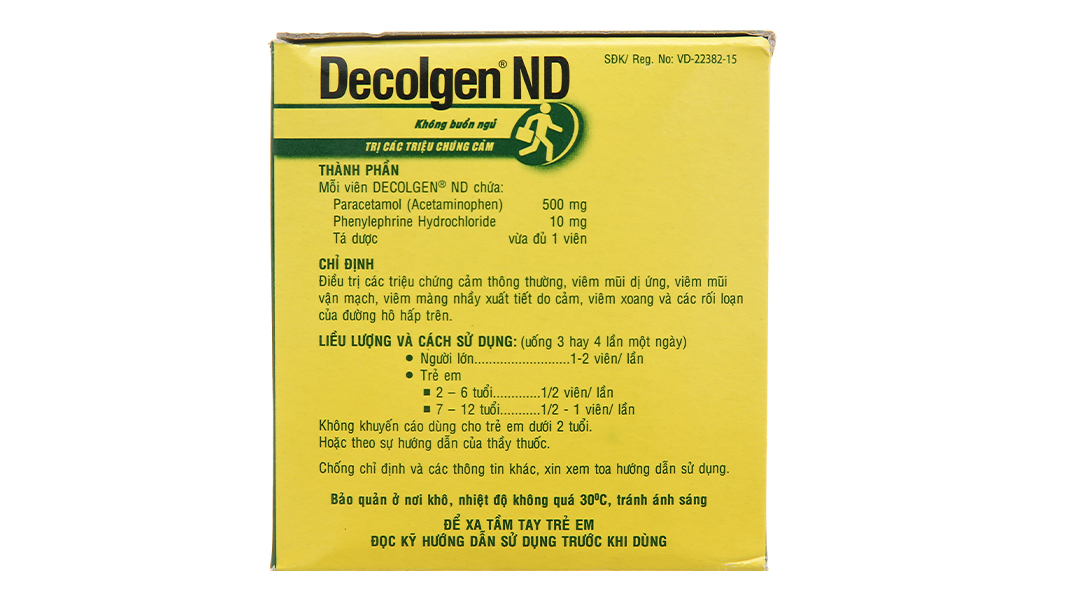 Decolgen ND trị triệu chứng cảm thông thường, viêm mũi dị ứng