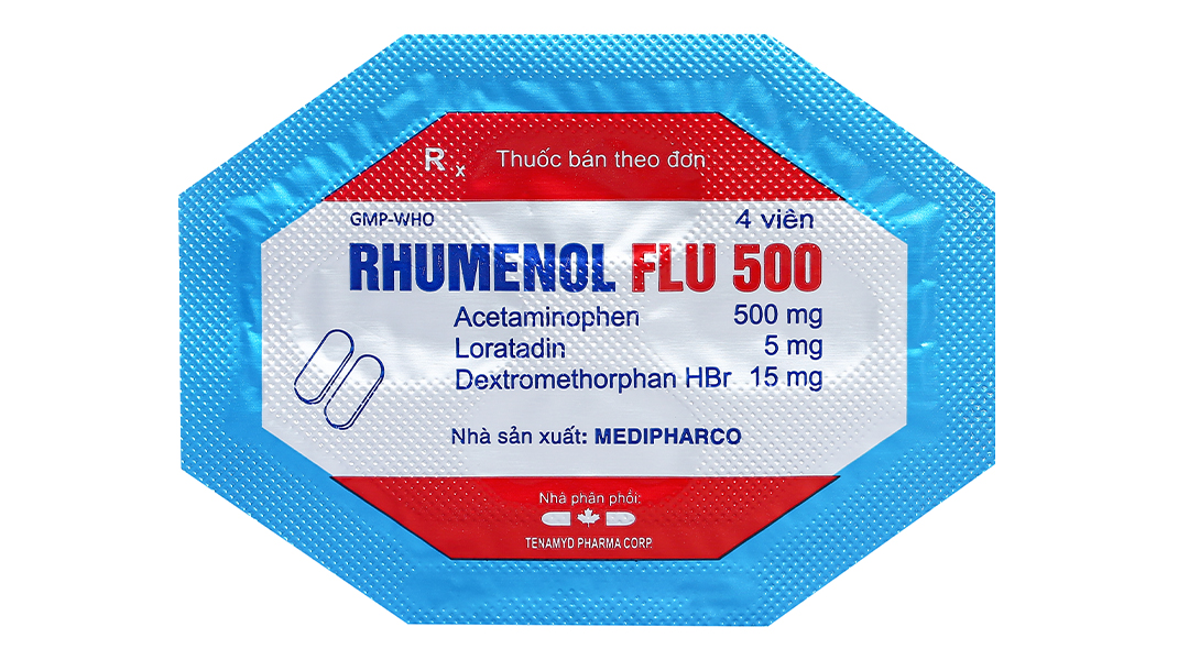 Rhumenol Flu 500 trị cảm lạnh