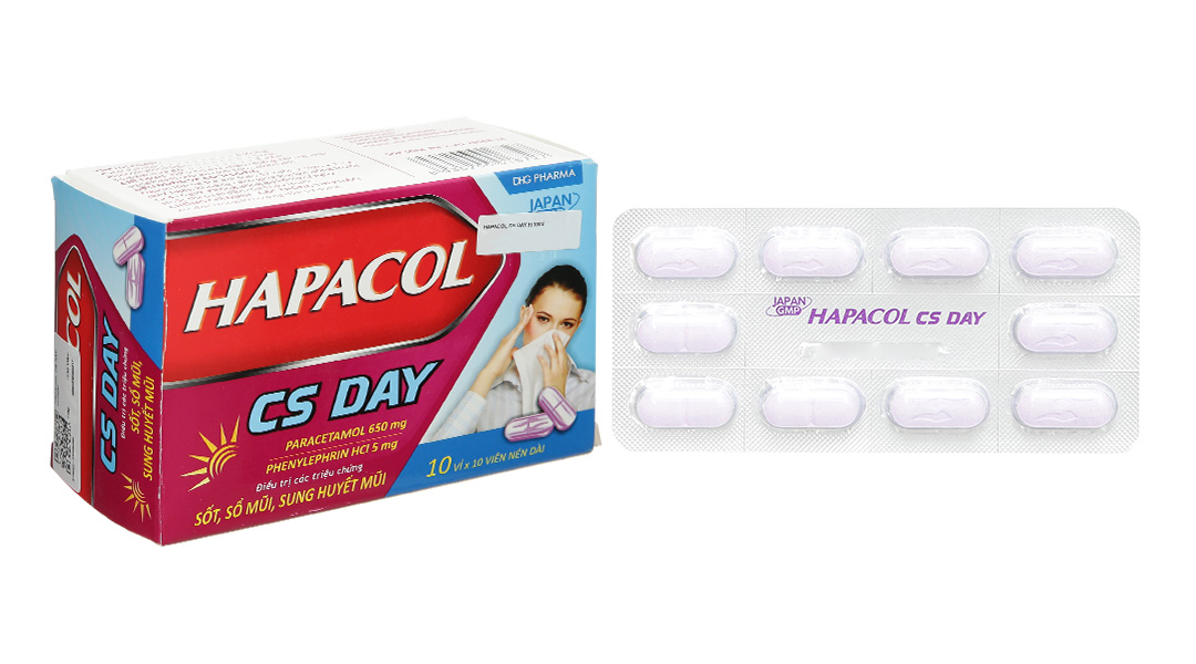 Hapacol CS Day trị triệu chứng cảm cúm, cảm lạnh