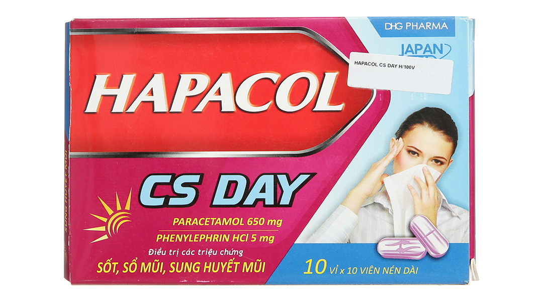 Hapacol CS Day trị triệu chứng cảm cúm, cảm lạnh