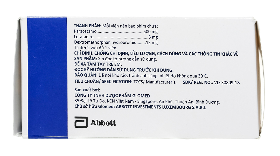 Glotadol Cold làm giảm các triệu chứng do cảm lạnh và cảm cúm