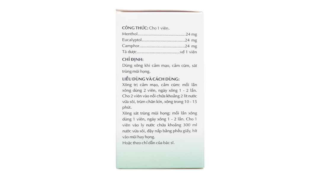 Viên xông Euca-OPC sát khuẩn hô hấp, giải cảm