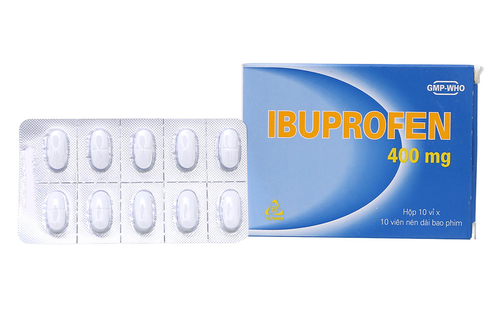 Ibuprofen TV.Pharm 400mg giảm đau, hạ sốt, kháng viêm