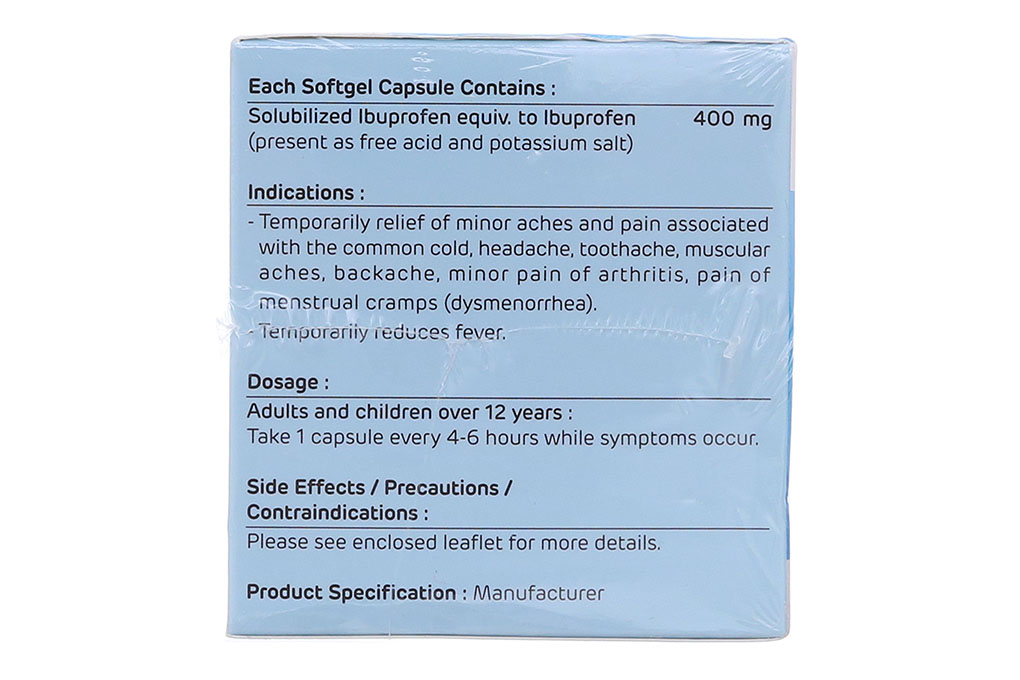 Gofen 400 Clearcap giảm đau, hạ sốt, kháng viêm
