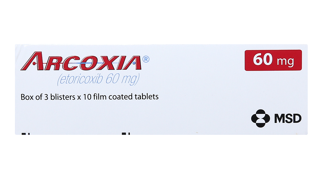 Arcoxia 60mg giảm đau, kháng viêm xương khớp