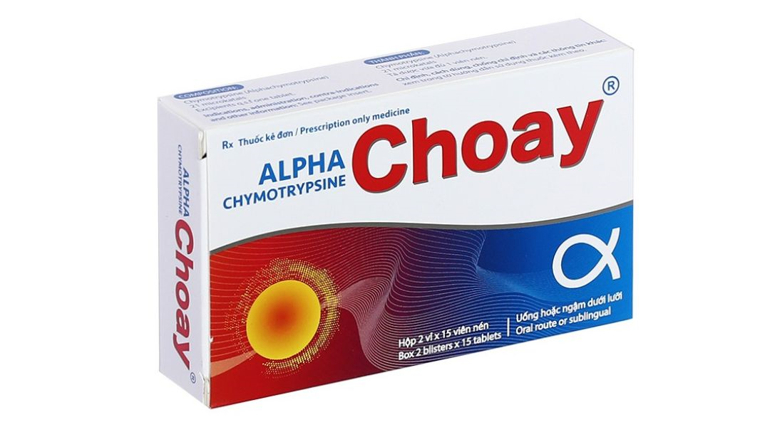 Alpha Chymotrypsine Choay 21µkatals trị phù nề sau chấn thương