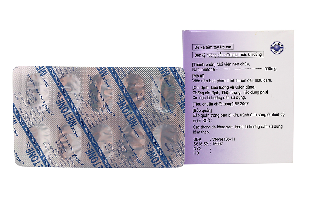 Binex Metone 500mg điều trị viêm xương khớp