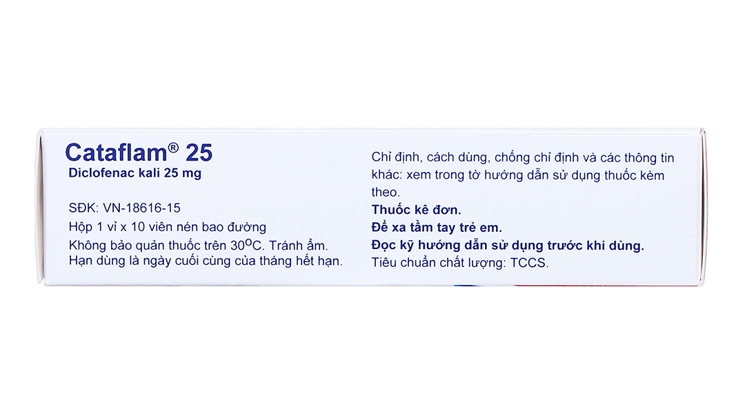 Cataflam 25mg giảm đau, kháng viêm xương khớp