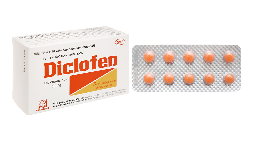 Diclofen 50mg giảm đau, kháng viêm xương khớp