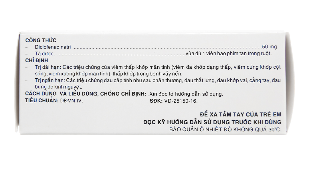 Diclofen 50mg giảm đau, kháng viêm xương khớp