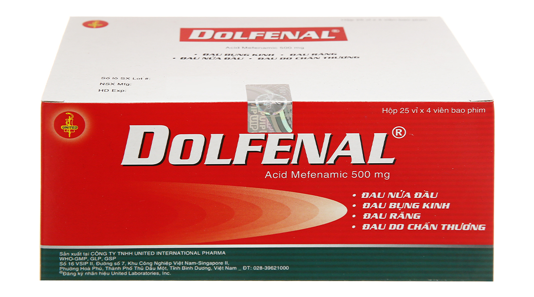 Dolfenal 500mg trị cơn đau nhẹ đến trung bình